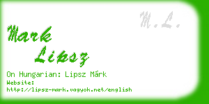 mark lipsz business card